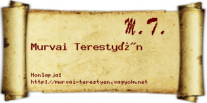 Murvai Terestyén névjegykártya